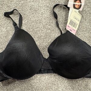 barely there Black Seamless Underwire T-Shirt Bra with Smooth Cups